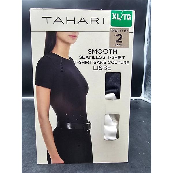 Tahari Smooth Seamless T-Shirt 2-Pack XL/Two Colors