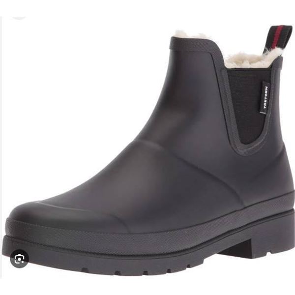 Tretorn Waterproof Chelsea Boots, Size 7, Black