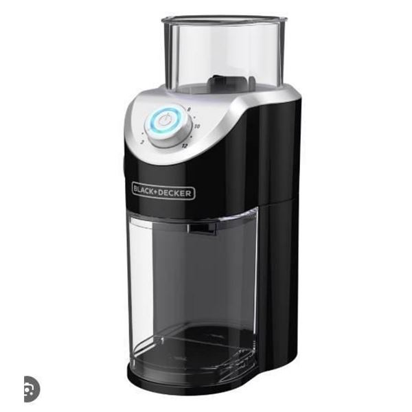 Black+Decker Burr Mill Coffee Grinder with 20 Grind Settings