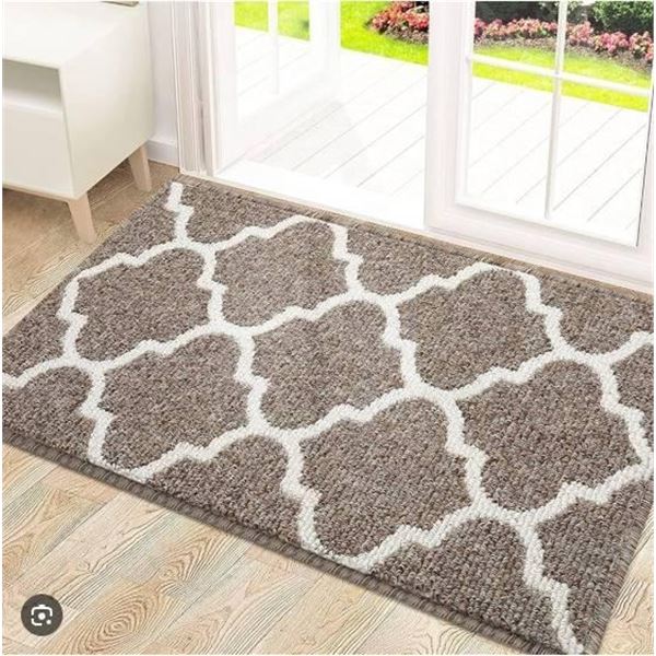 Olanly Indoor Door Mat 24 Inch x 36 Inch Brown