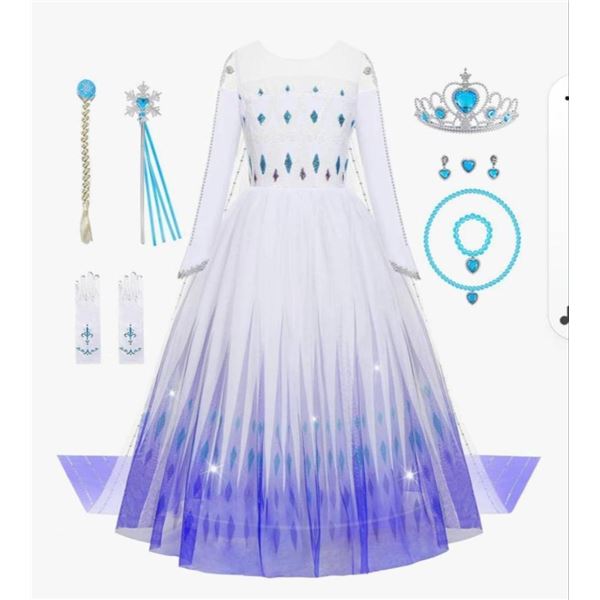 Kids Princess Costume with Accessories, Snow Queen Theme 4T