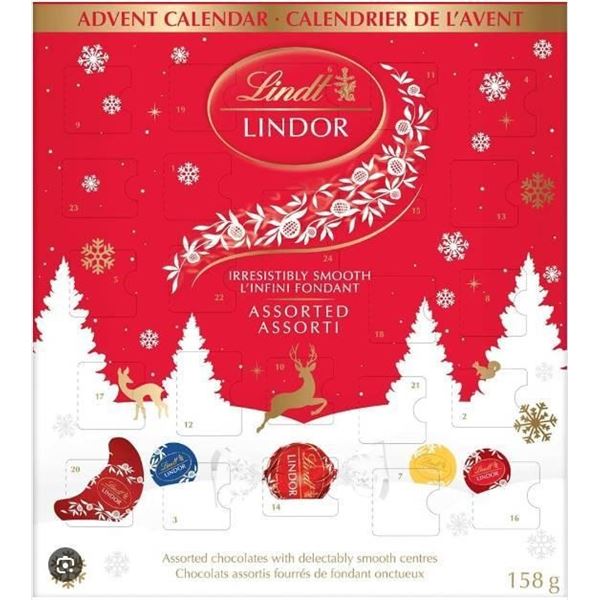 Lindt Lindor Assorted Chocolate Advent Calendar – 158g