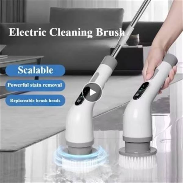 9-In-1 Electric Cleaning Brush With Multiple Brush Heads