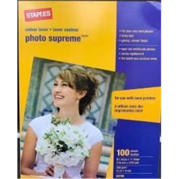 Lot of 2 – Staples Photo Supreme Glossy Paper, 100 Sheets, 4 in x 6 in