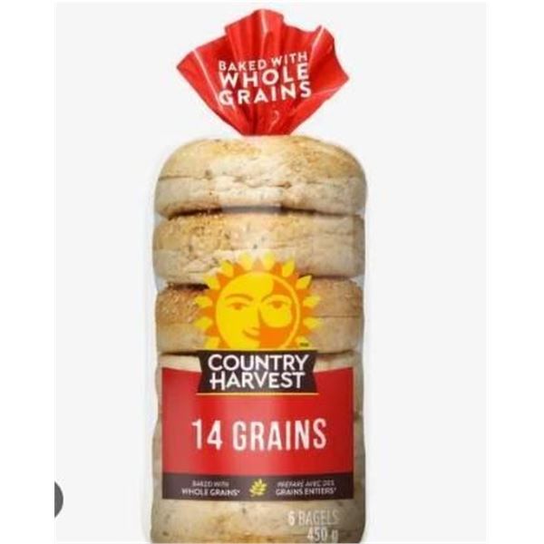 Country Harvest 14 Grains Bagels, 16 x 450g
