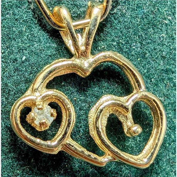 $240 10K  0.59G Diamond 0.01Ct Pendant
