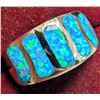 Image 1 : $160 Silver Created Opal 5G  Ring
