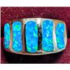 Image 2 : $160 Silver Created Opal 5G  Ring
