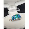 Image 4 : $160 Silver Created Opal 5G  Ring