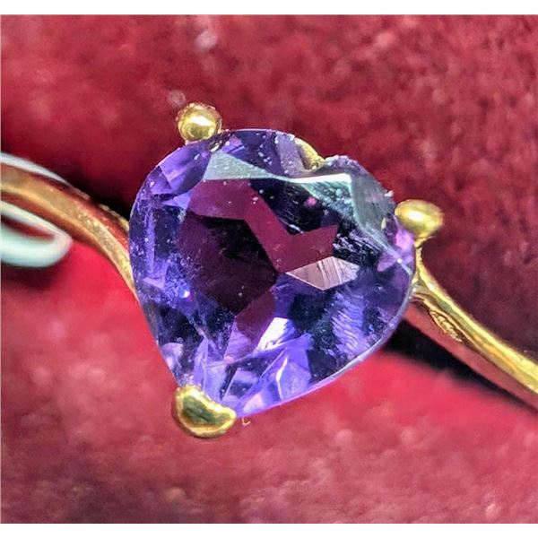 $360 10K  Aemthst 0.3Ct Ring