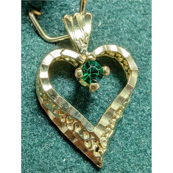 $320 10K  0.77G Heart Cz  Pendant