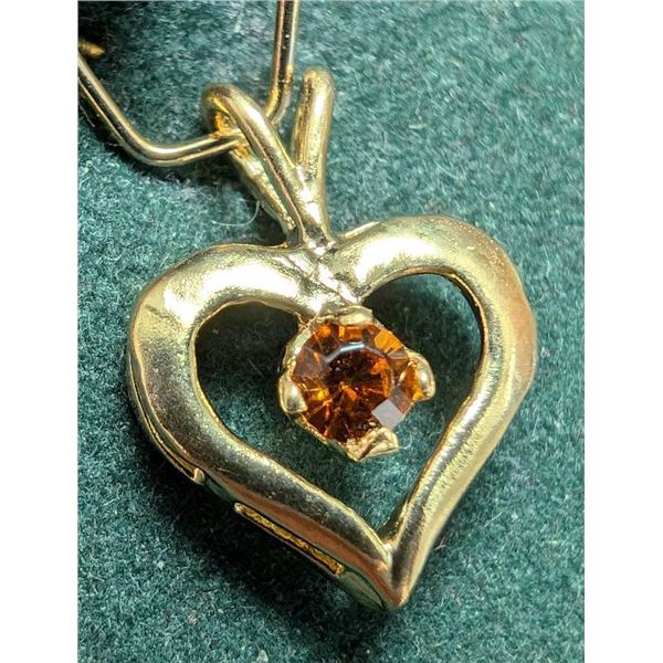 $400 10K  0.95G Cz Heart  Pendant