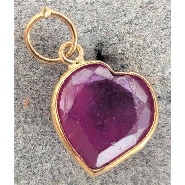 $500 10K  Ruby 2Ct Pendant