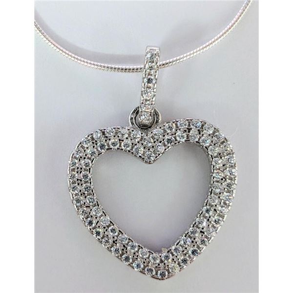 $60 Silver Cz 16"  Necklace