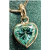 Image 1 : $500 10K  1Ct Blue Moissanite  Pendant