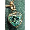Image 2 : $500 10K  1Ct Blue Moissanite  Pendant