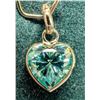 Image 3 : $500 10K  1Ct Blue Moissanite  Pendant