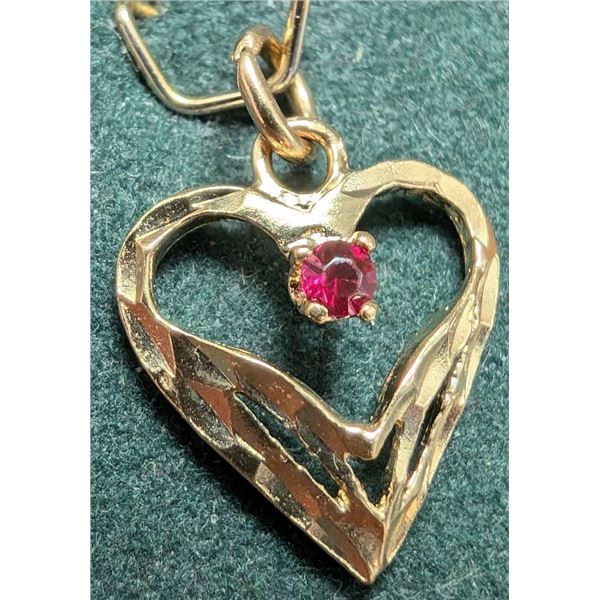 $320 10K  0.82G Cz Heart  Pendant