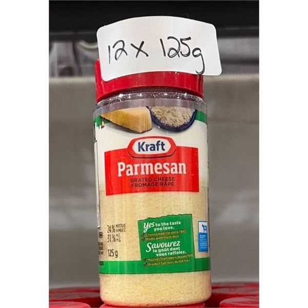 Kraft Parmesan Cheese 125g Containers (Lot of 12)