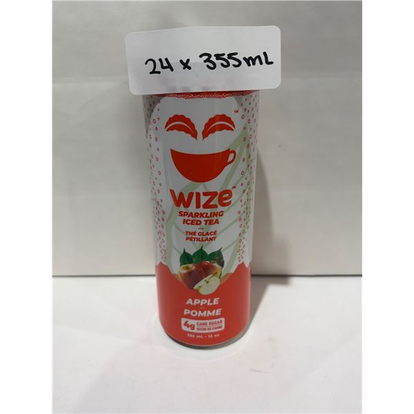 24 Cans of Wize Sparkling Iced Tea (Apple) – 355 mL Each