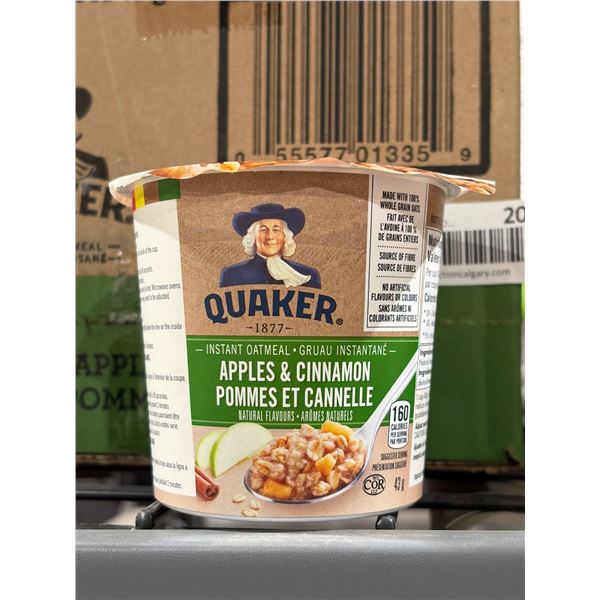 Quaker Instant Oatmeal Apples & Cinnamon 12 x 43g Cups