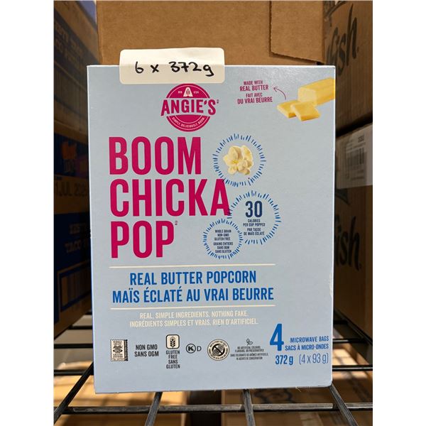 Angie’s Boom Chicka Pop Real Butter Popcorn, 6 x 372g Bags