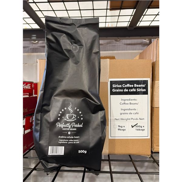 Perfectly Portioned Arabica Whole Bean Coffee, 16 x 500g