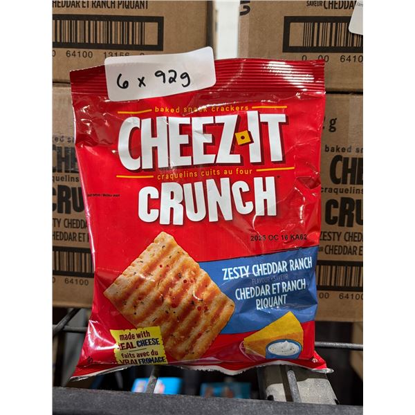Cheez-It Crunch Zesty Cheddar Ranch Crackers 6 x 92g