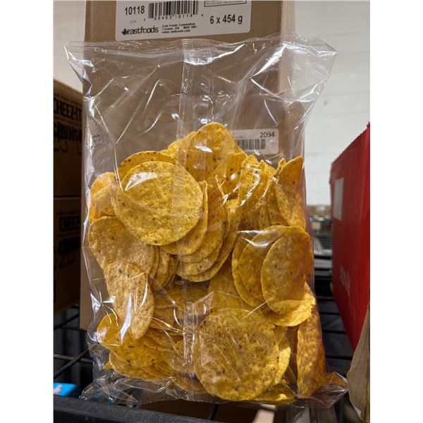 Tortilla Chips Round Yellow Salted, 6 x 454 g