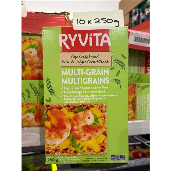 Ryvita Multi-Grain Rye Crispbread, 10 x 250g