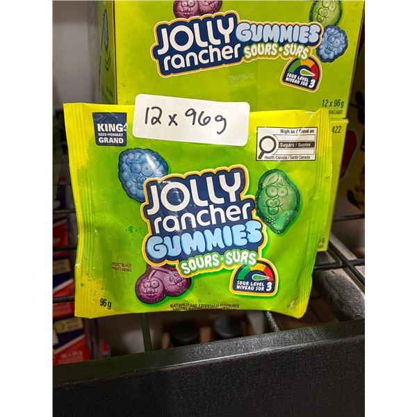 Jolly Rancher Gummies Sours, 12 x 96 g