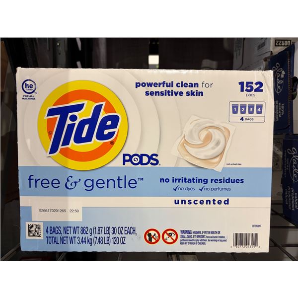 Tide Pods Free & Gentle Unscented 152 Count