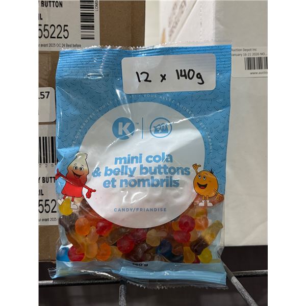 CKF Mini Cola and Belly Buttons Candy 12 x 140g