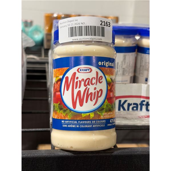 Kraft Miracle Whip Mayo Spread, 475 mL, Set of 12 Jars