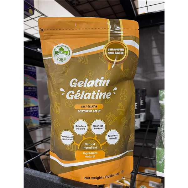 Yogi Beef Gelatin, Unflavored, 1 lb Net Weight