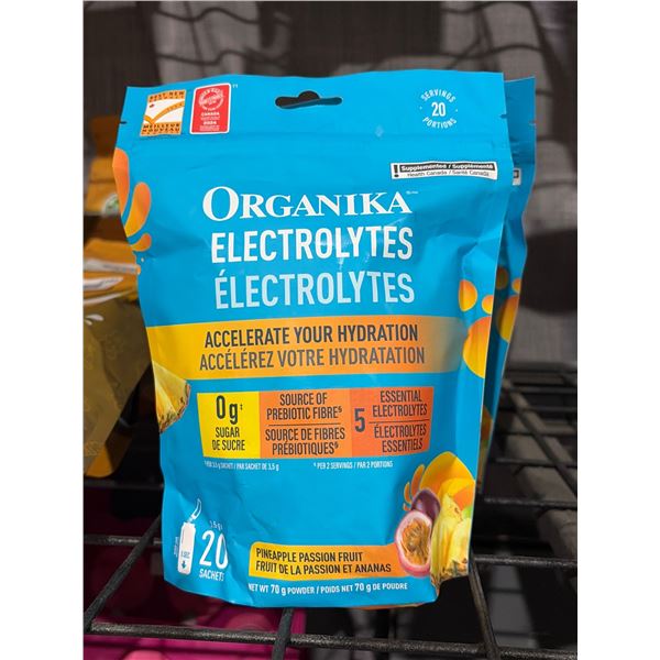 Organika Electrolytes, Pineapple Passion Fruit, 20 Servings