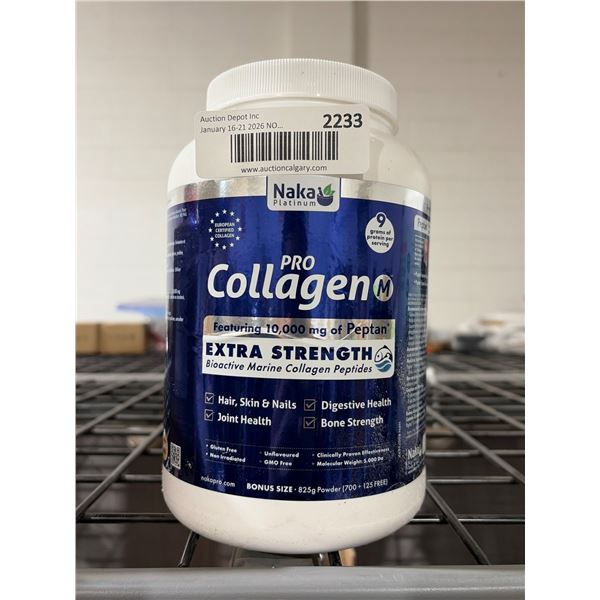 Naka Pro Collagen Extra Strength 525g, Featuring 10,000 mg of Peptan