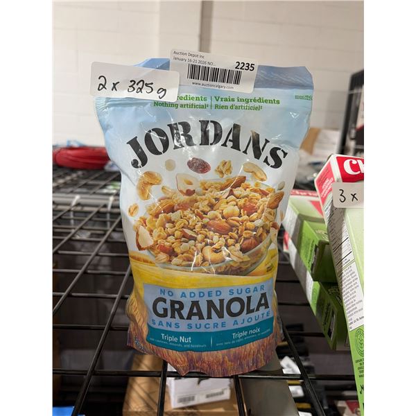 Lot of 2 – Jordans No Added Sugar Triple Nut Granola 325g