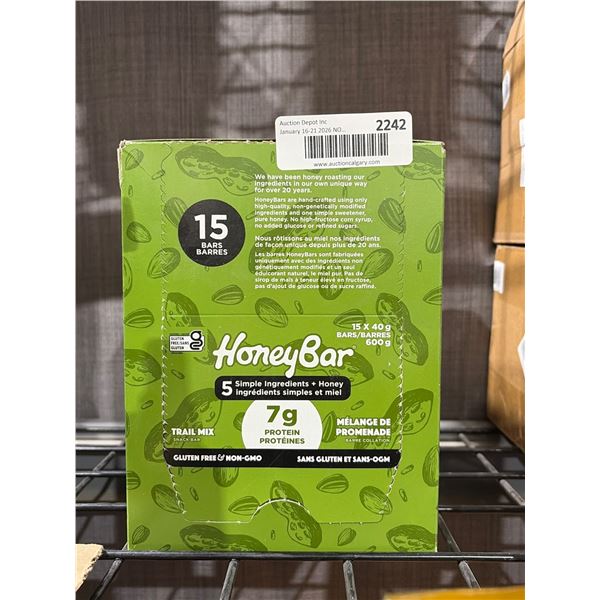 HoneyBar Trail Mix Bars with 5 Simple Ingredient, 15 x 40 G