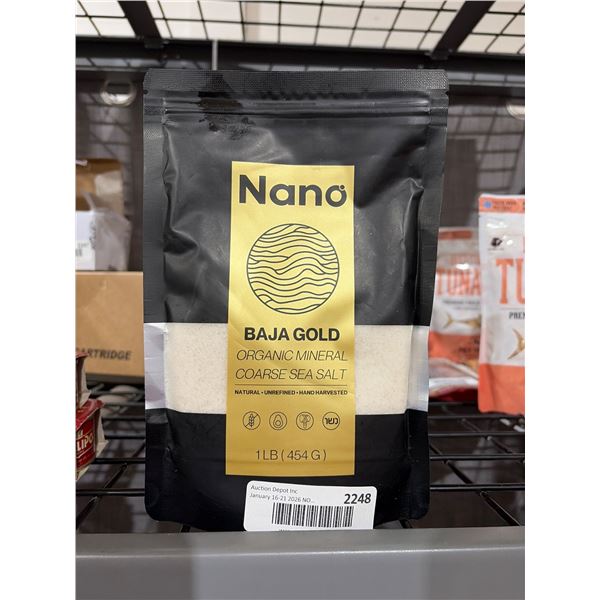 Nano Baja Gold Organic Mineral Coarse Sea Salt, 1.1 lb