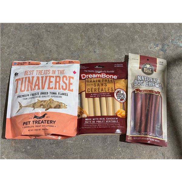 Dog Treats Including Pet Treatery, DreamBone, and Pup-Peroni