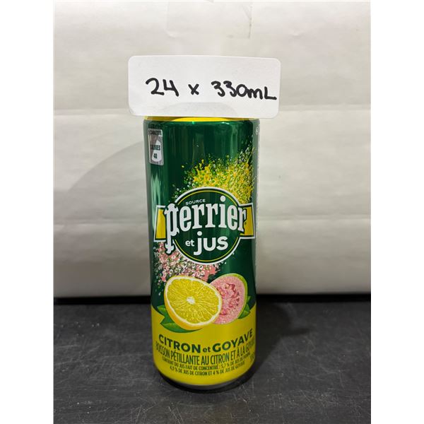 Perrier & Juice Lemon and Guava 24 x 330mL Sparkling Beverage Cans