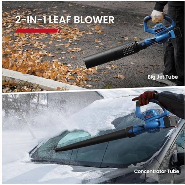 Enhulk 20V 4.0Ah Cordless Leaf Blower,460CFM &190MPH,2-in-1 Battery Powered Leaf Blower,6 Variable S