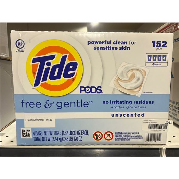 Tide Pods Free and Gentle, 152 Count, Unscented