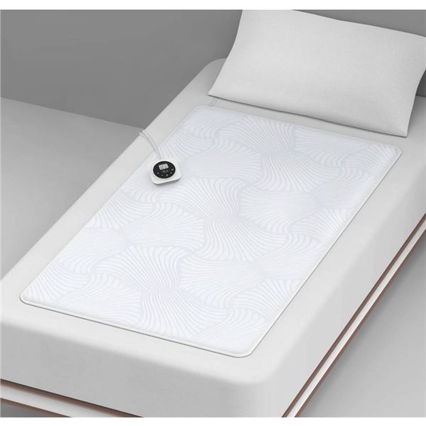 MINI Twin Size Electric Heated Mattress Pad – Bed Warmer with Memory & Preheat Functions, 1