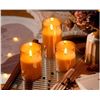 Image 3 : Glass Battery Operated LED Flameless Candles With Remote and Timer, Pack of 3