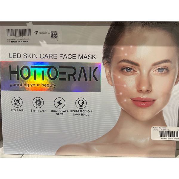 Hottoerak Red Face Lamp for Home Use – LED Skin Care Face Mask