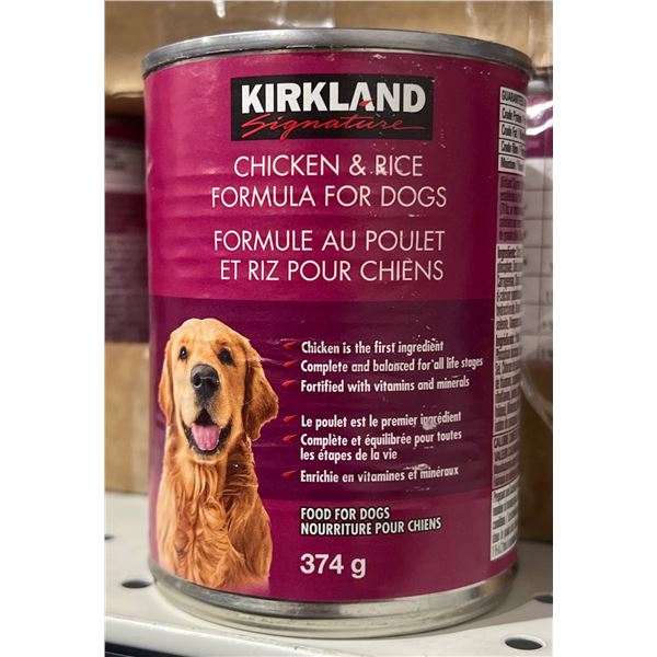 Kirkland Signature Chicken and Rice Formula Dog Food, 374g Cans (Case of 24)