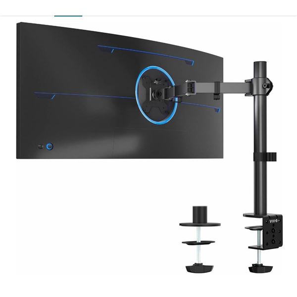 VIVO Single Monitor Arm Desk Mount, Holds Screens up to 32 inch Regular and 38 inch Ultrawide, Fully