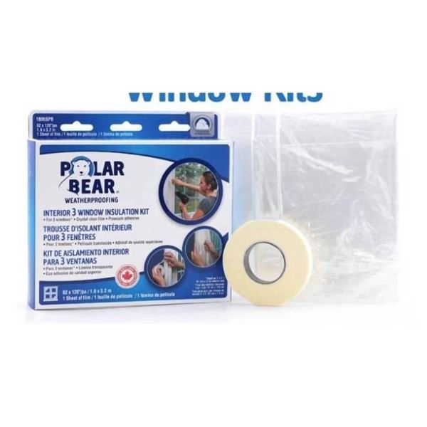 Lot of 12 Polar Bear 2-Window Interior Weatherproofing Insulation Kit